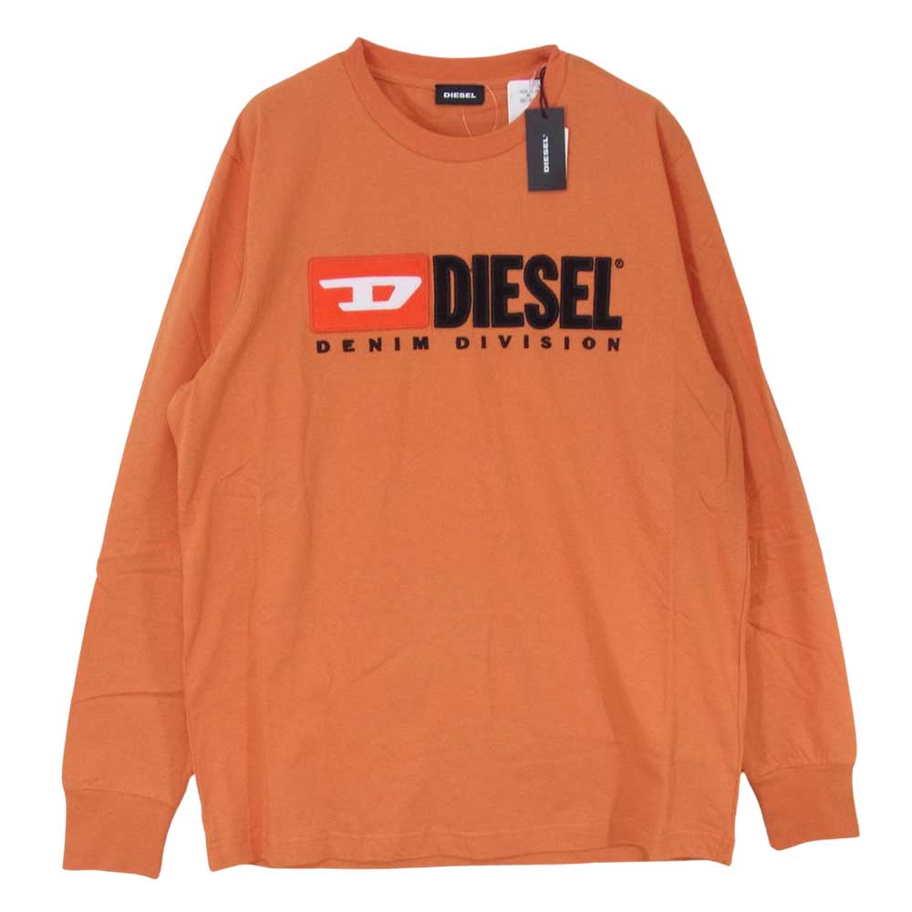 DIESEL ディーゼル ロングスリーブ 長袖 Tシャツ カットソー オレンジ系 S【極上美品】【中古】