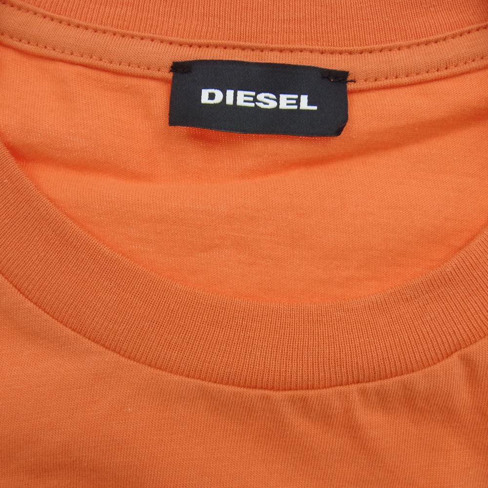 DIESEL ディーゼル ロングスリーブ 長袖 Tシャツ カットソー オレンジ系 S【極上美品】【中古】