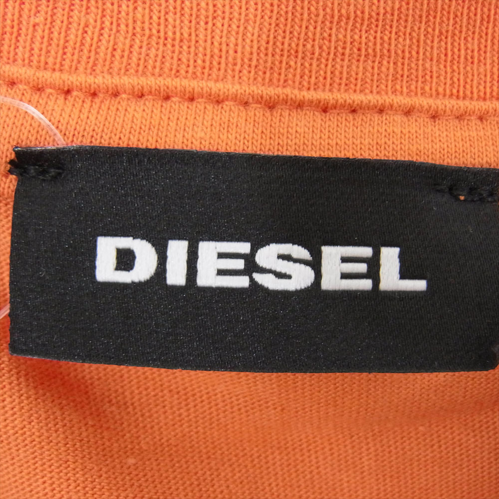DIESEL ディーゼル ロングスリーブ 長袖 Tシャツ カットソー オレンジ系 S【極上美品】【中古】