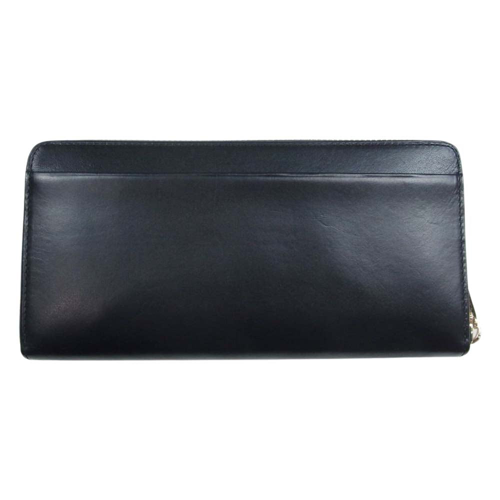 Paul Smith ポール・スミス ラウンドジップ レザー ウォレット ブラック系【極上美品】【中古】