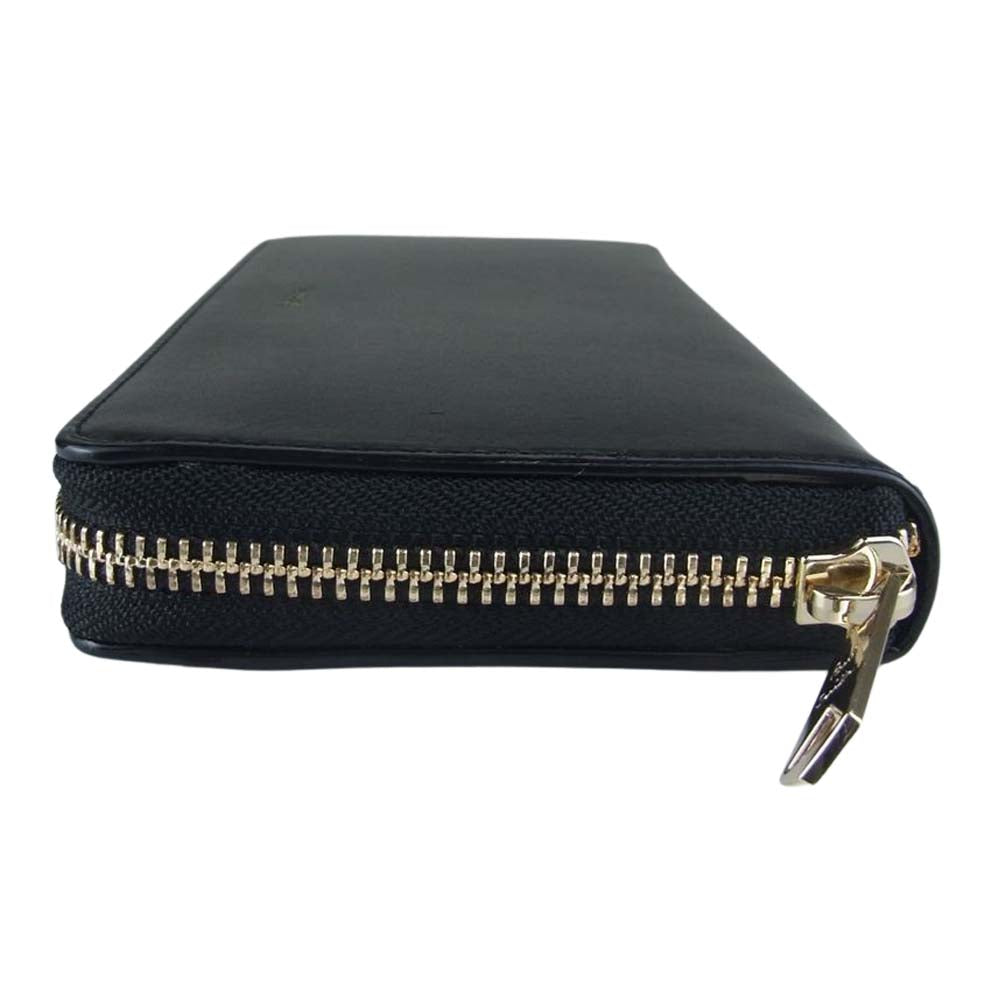 Paul Smith ポール・スミス ラウンドジップ レザー ウォレット ブラック系【極上美品】【中古】