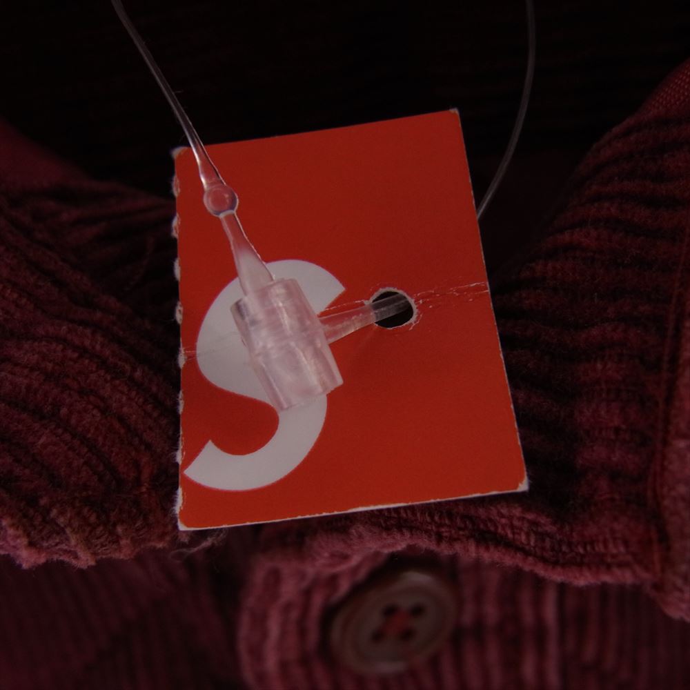 Supreme シュプリーム 22AW Quilted Corduroy Shirt キルティング コーデュロイ シャツ ジャケット エンジ系 L【中古】