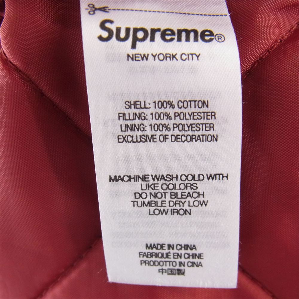 Supreme シュプリーム 22AW Quilted Corduroy Shirt キルティング コーデュロイ シャツ ジャケット エンジ系 L【中古】