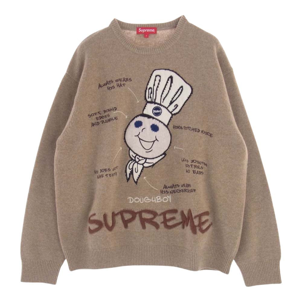 Supreme シュプリーム 22AW Doughboy Sweater ドゥーボーイ セーター ニット ベージュ系 L【美品】【中古】
