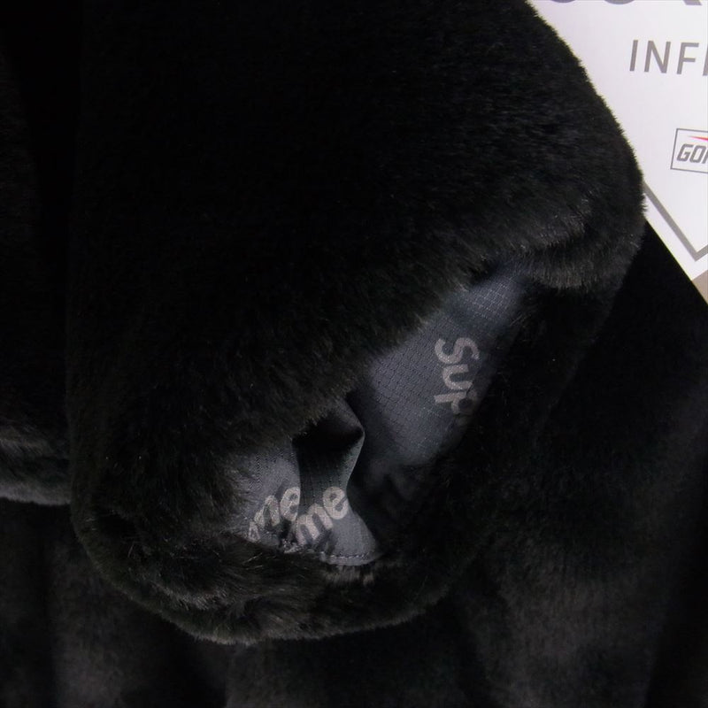 Supreme シュプリーム 21AW 2-Tone Faux Fur Shop Coat BLK 2トーン フェイク ファー ショップ コート ジャケット  ブラック系 L【極上美品】【中古】