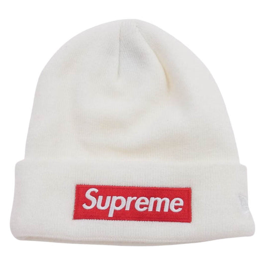 Supreme シュプリーム 16AW New Era Box Logo Beanie ニューエラ ボックスロゴビーニー ニット帽 ホワイト系【中古】