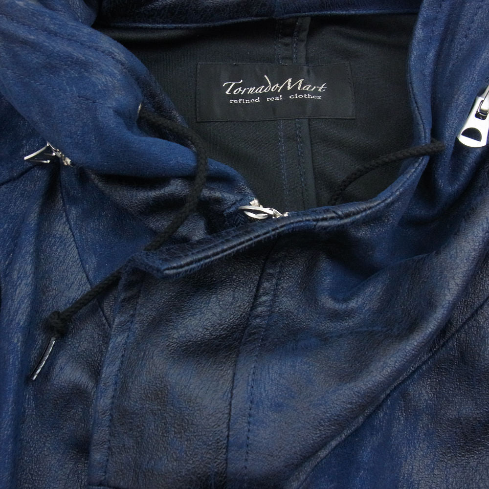 トルネードマート TBL-3102-3 エステル ピーチ ヘアライン ビッグ フード ジャケット インディゴブルー系 L【中古】
