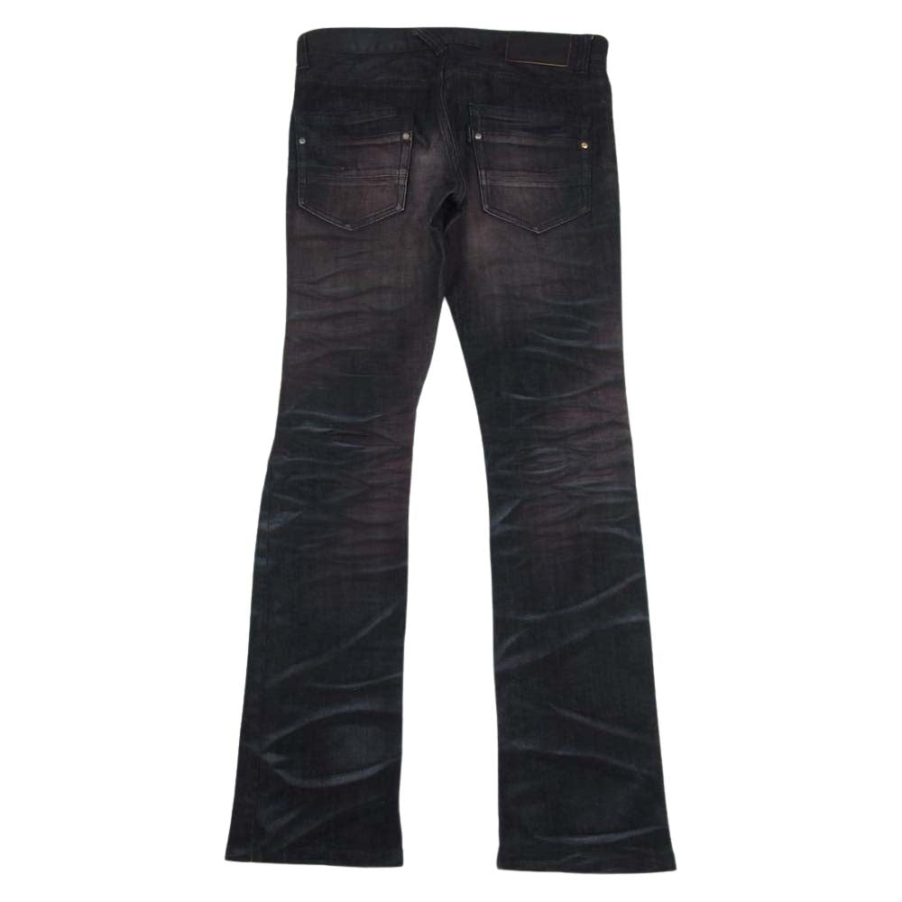 トルネードマート TPT-4205-3 ヒゲ 加工  デニム パンツ  ブラック系 S【中古】