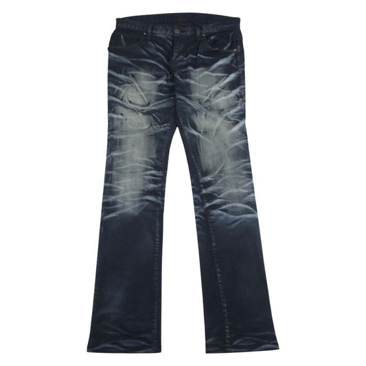 トルネードマート TPT-5620-2 ヒゲ 加工  デニム パンツ ブラック系 S【中古】