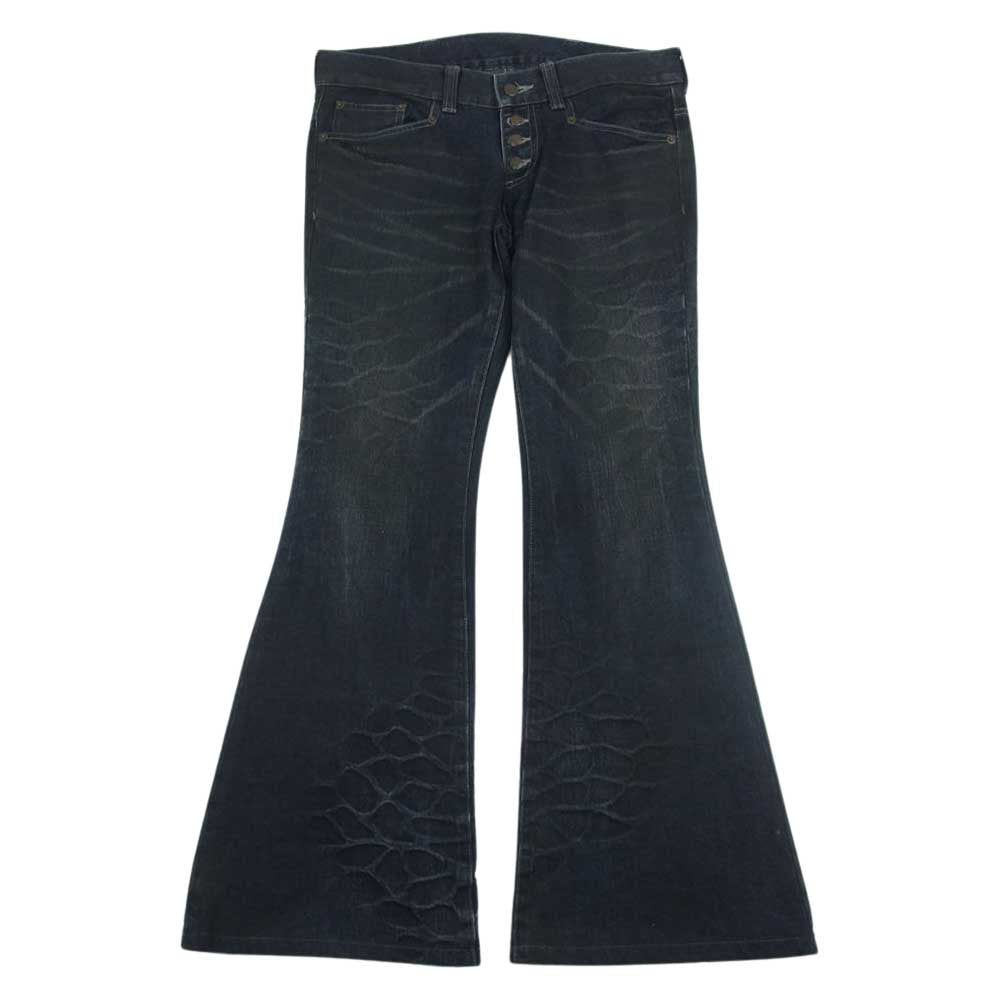 トルネードマート TPT-9226 ボタンフライ ブーツカット フレア デニム パンツ ダークネイビー系 M【中古】