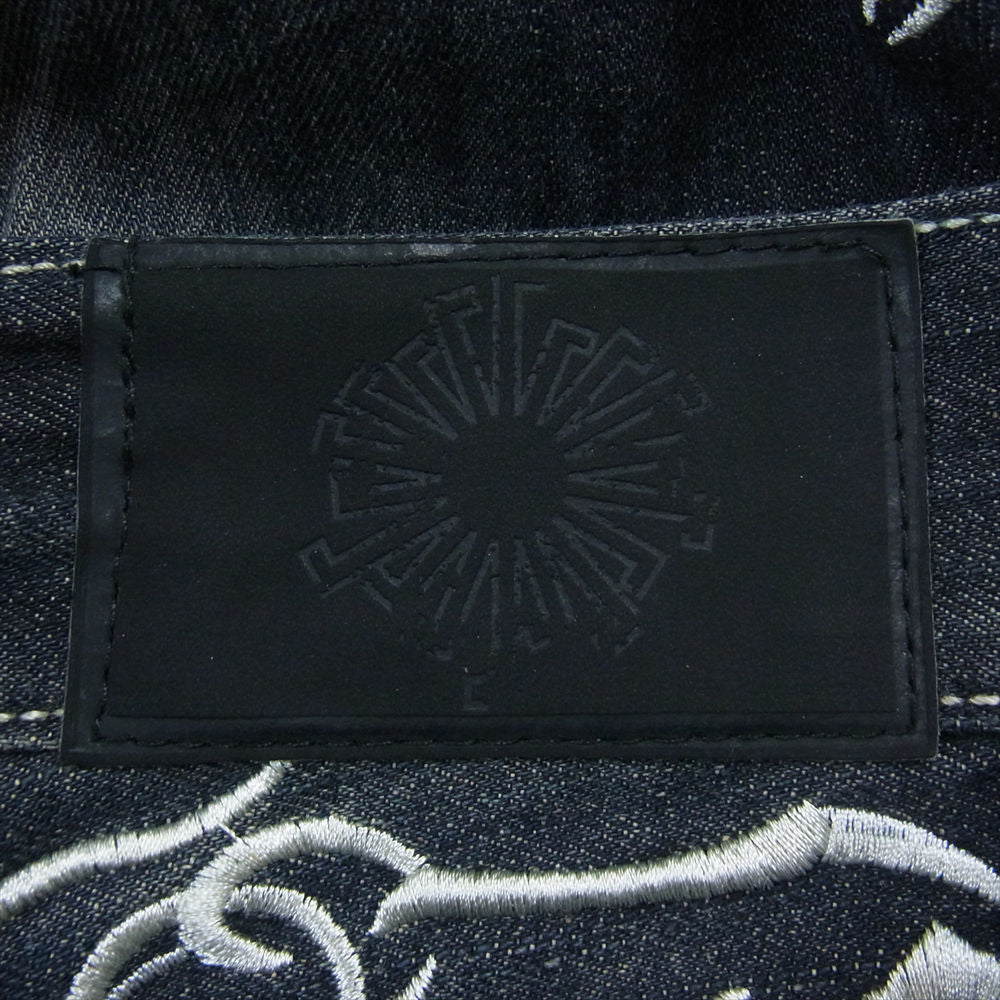 トルネードマート TPT-1203 トライバル刺繍 ブーツカット フレア デニム パンツ グレー系 S【中古】