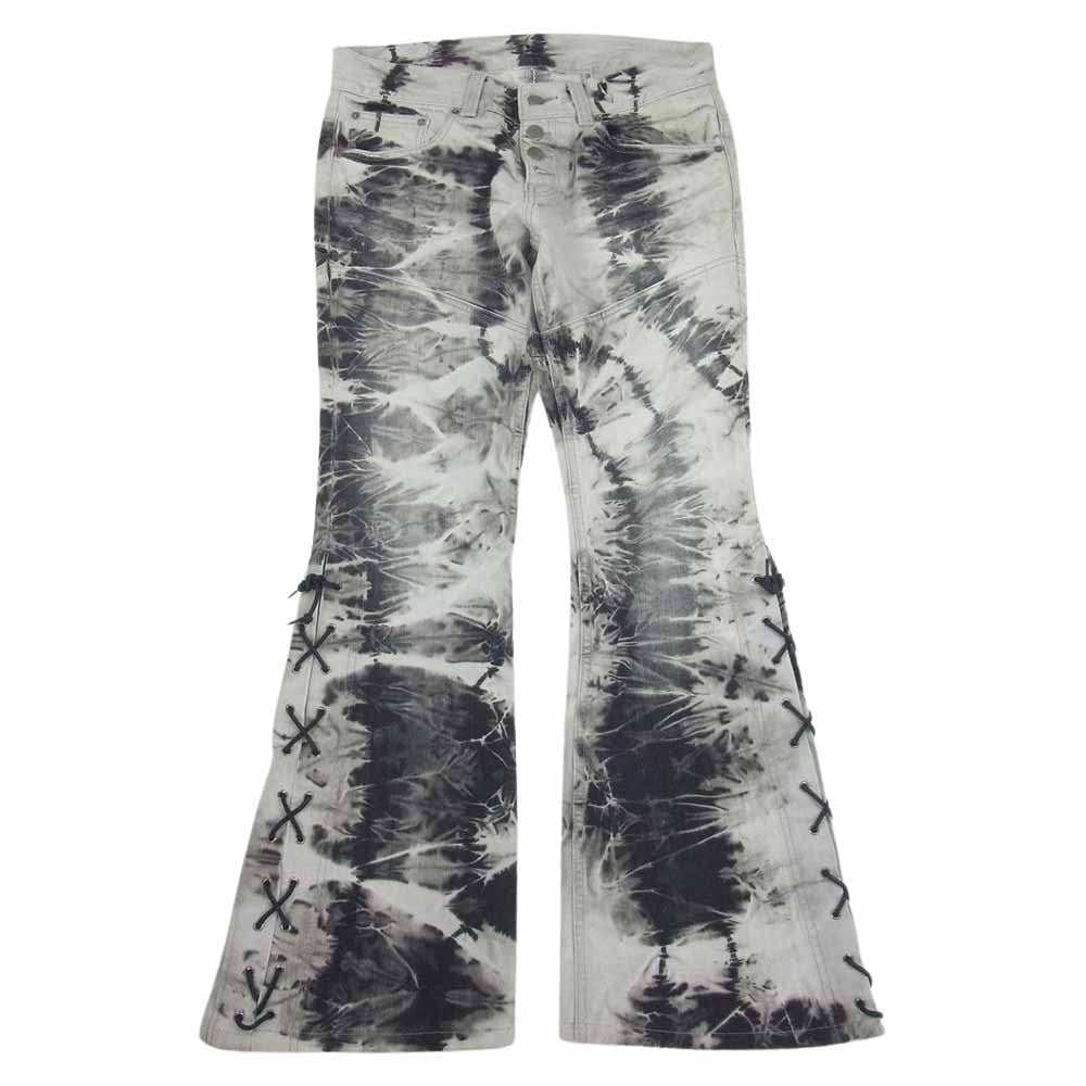 トルネードマート TPT-9224 ブーツカット フレア 編み上げ レースアップ デニム パンツ グレー系 M【中古】