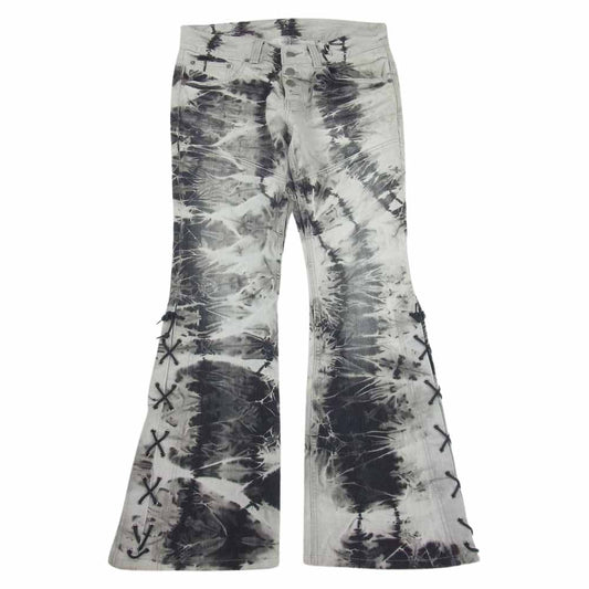 トルネードマート TPT-9224 ブーツカット フレア 編み上げ レースアップ デニム パンツ グレー系 M【中古】