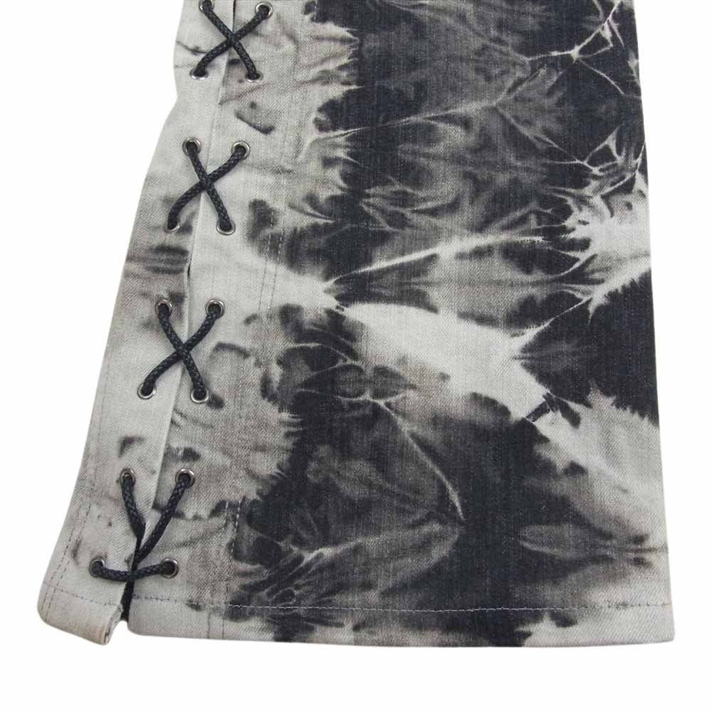 トルネードマート TPT-9224 ブーツカット フレア 編み上げ レースアップ デニム パンツ グレー系 M【中古】