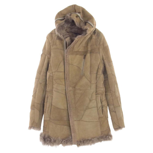 トルネードマート TLE-2506  トスカーナ ムートン ボア レザー ダブル ライダース ジャケット ライトブラウン系 L【中古】