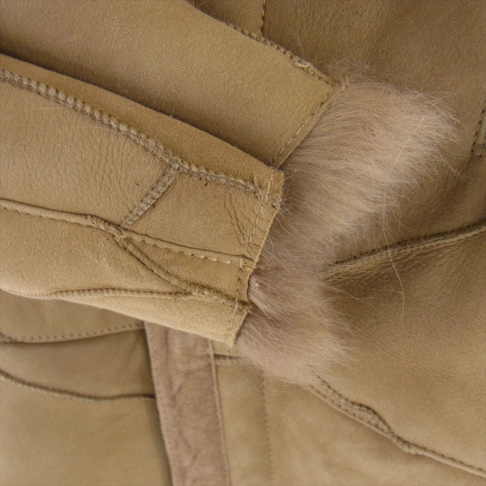 トルネードマート TLE-2506  トスカーナ ムートン ボア レザー ダブル ライダース ジャケット ライトブラウン系 L【中古】