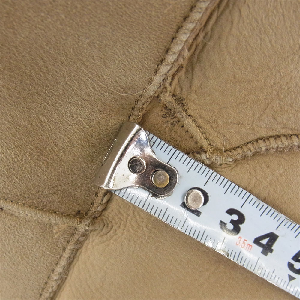 トルネードマート TLE-2506  トスカーナ ムートン ボア レザー ダブル ライダース ジャケット ライトブラウン系 L【中古】