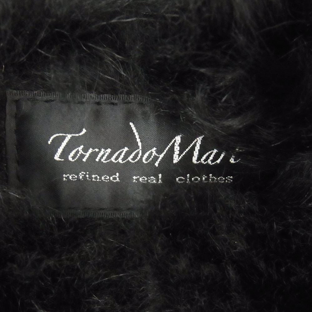 トルネードマート トスカーナ ムートン ボア レザー シングル ライダース ジャケット ブラック ブラック系 L【中古】