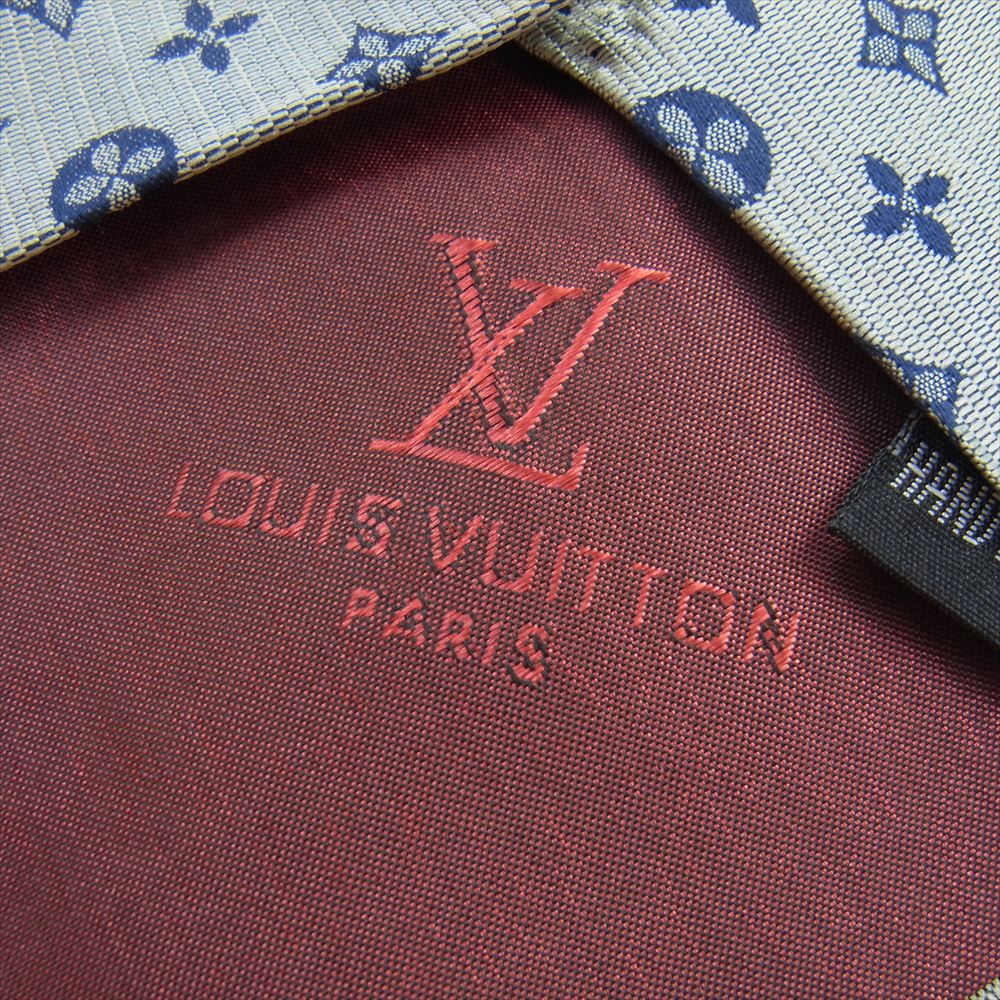 LOUIS VUITTON ルイ・ヴィトン モノグラム シルク ネクタイ グレー系【中古】
