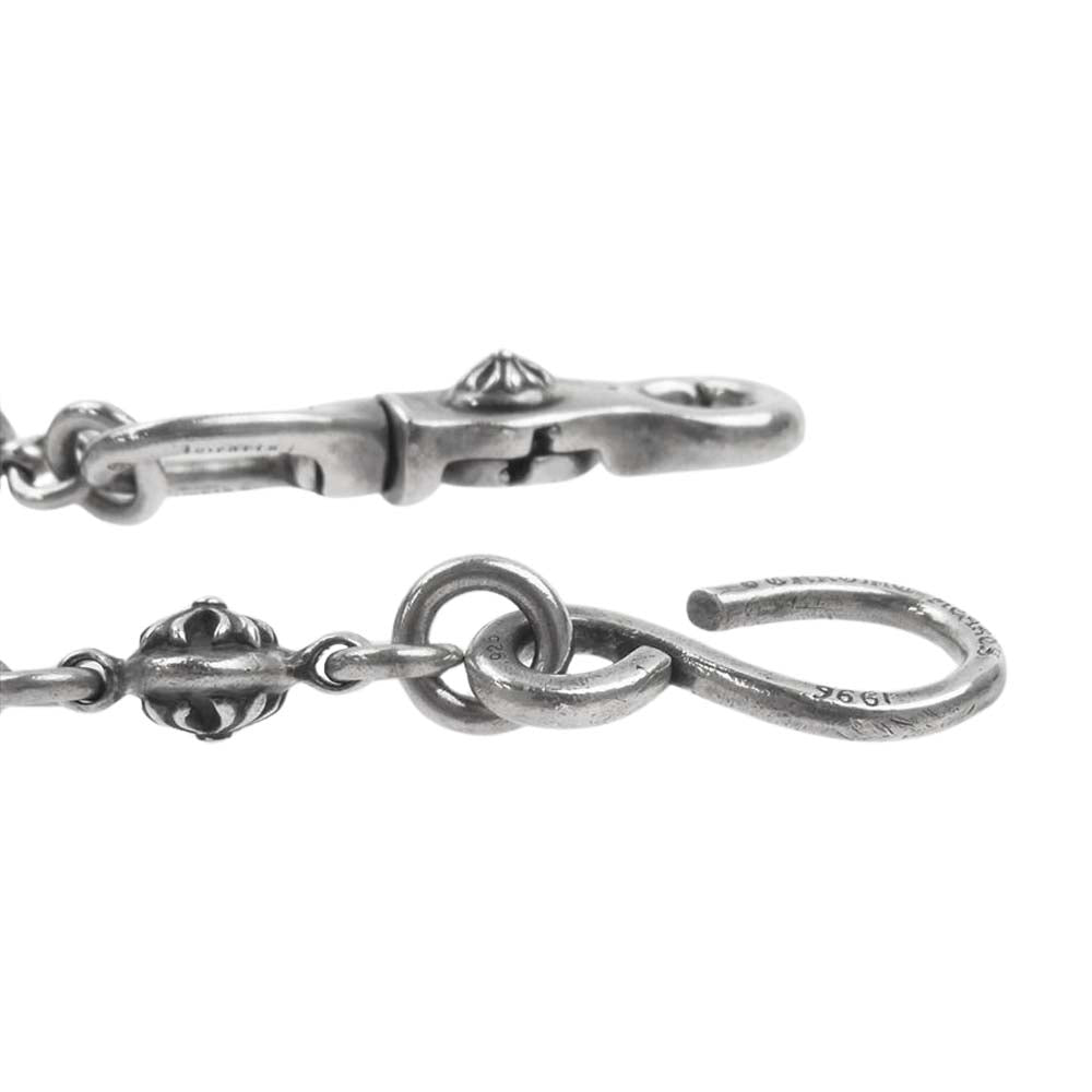 CHROME HEARTS クロムハーツ（原本無） ブラックシンフォニー購入証明書付属 #2 BALL LONG 1クリップ ロング クロスボール ウォレット チェーン シルバー系【中古】