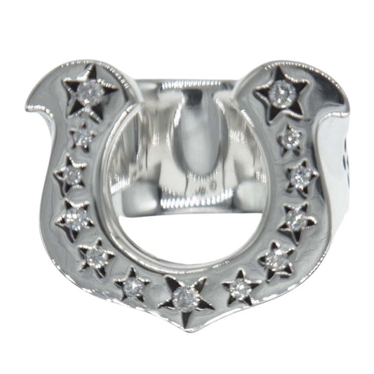 TENDERLOIN テンダーロイン 【新品仕上げ済み】T-H.S RING SILVER STONE ホースシュー ダイヤ リング シルバー系 7号【極上美品】【中古】