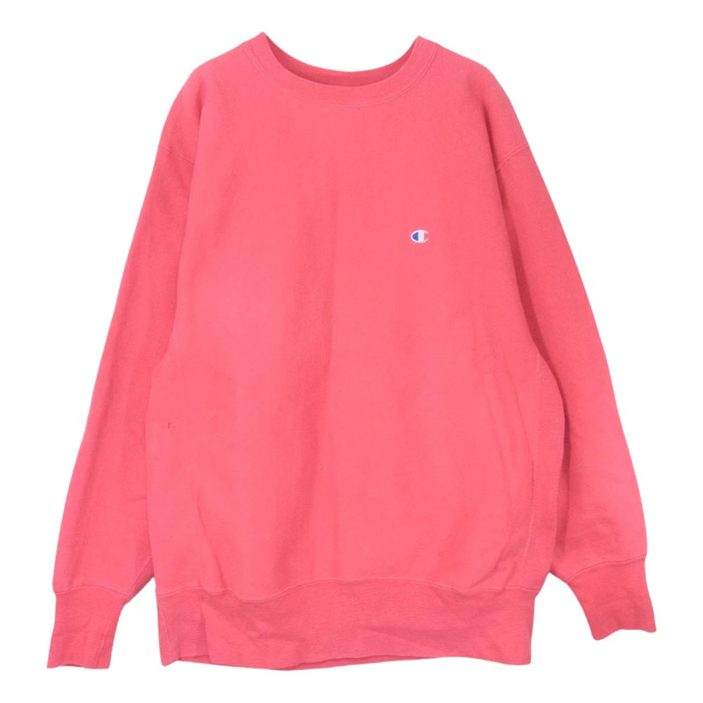 Champion チャンピオン 90s 目有 リバースウィーブ スウェット トレーナー ピンク系 X-LARGE【中古】