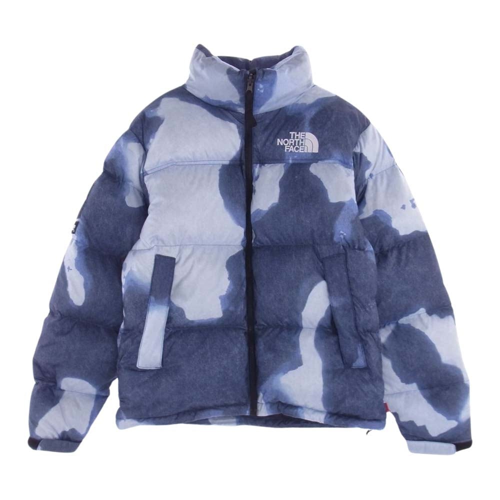 Supreme シュプリーム 21AW ND52100I The North Face Bleached Denim Print Nuptse Jacket ノースフェイス ブリーチ ヌプシ ダウン ジャケット ブルー系 SP【中古】
