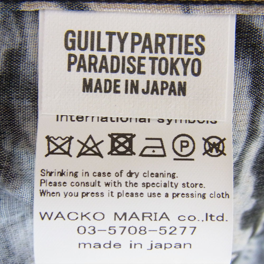 WACKO MARIA ワコマリア 22AW 22FW-WMS-HI04 × TIM LEHI ティムリーハイ TYPE4 ハワイアン アロハ 長袖 オープンカラー シャツ ベージュ系 XL【新古品】【未使用】【中古】