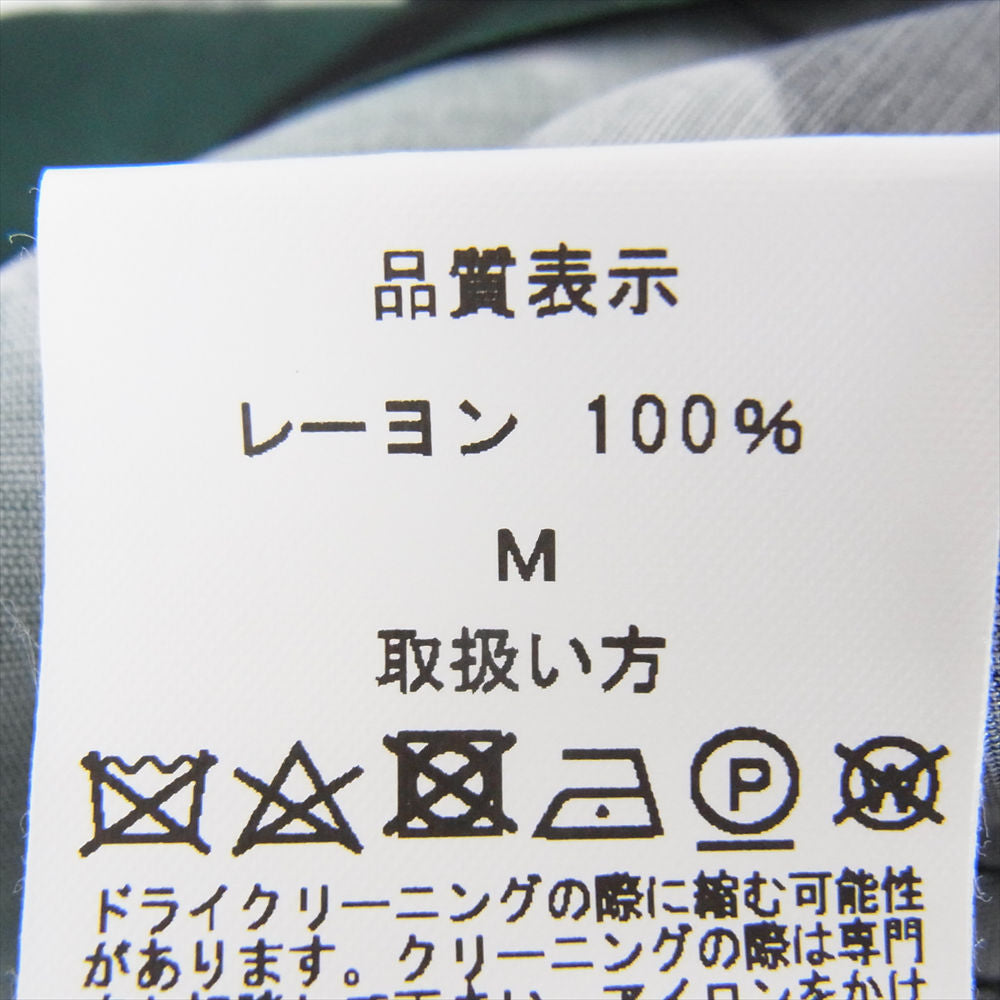 WACKO MARIA ワコマリア 22SS  TIMLEHI-WM-HI33 × TIM LEHI ティムリーハイ ハワイアン アロハ 長袖 オープンカラー シャツ グリーン系 M【新古品】【未使用】【中古】