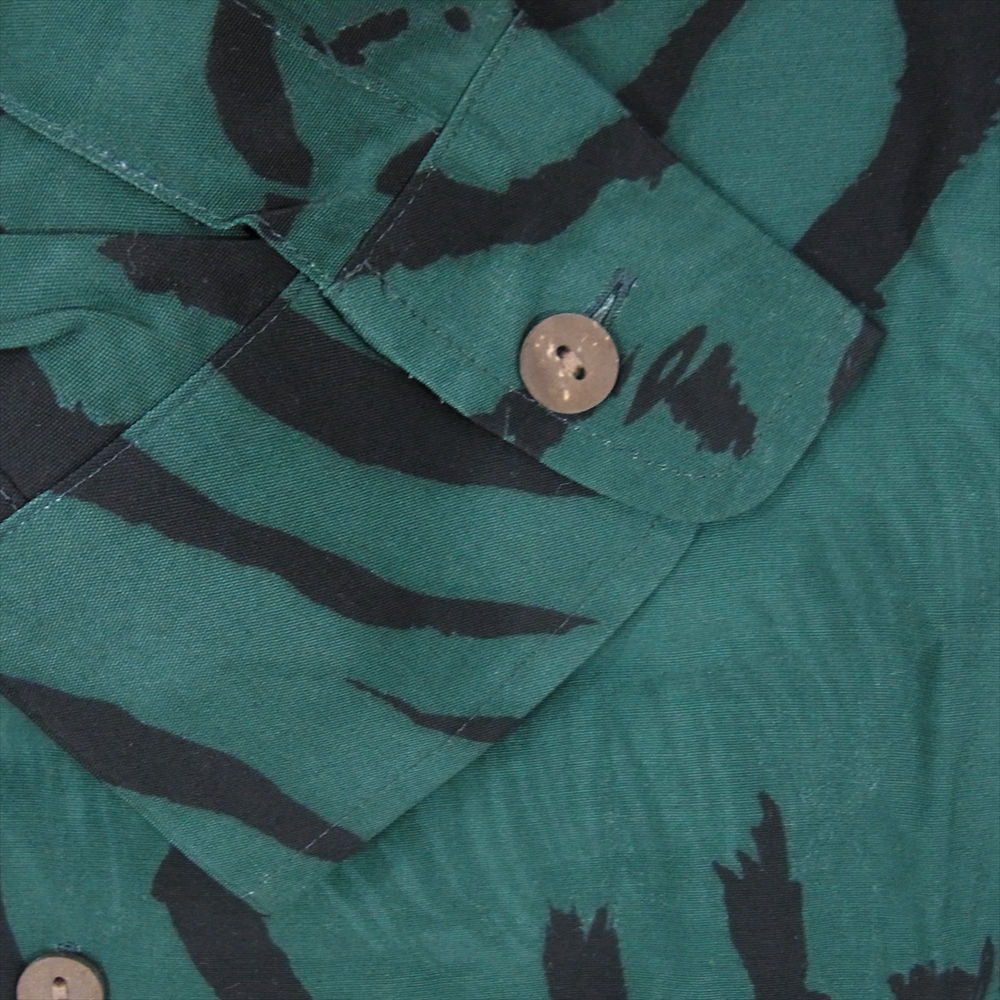 WACKO MARIA ワコマリア 22SS  TIMLEHI-WM-HI33 × TIM LEHI ティムリーハイ ハワイアン アロハ 長袖 オープンカラー シャツ グリーン系 M【新古品】【未使用】【中古】