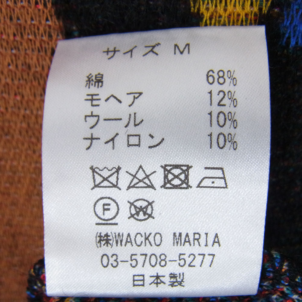 WACKO MARIA ワコマリア 22AW BASQUIAT-WM-KN02 JEAN MICHEL BASQUIAT CREW NECK SWEATER TYPE-2 バスキア モヘア ニット ジャガード セーター マルチカラー系 M【極上美品】【中古】