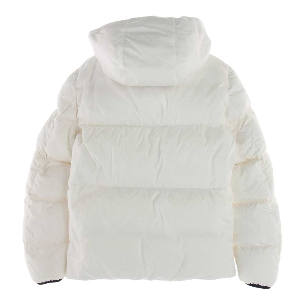 MONCLER モンクレール MONTCLA フーデッド ロゴ刺繍 ダブルジップ ダウンジャケット ホワイト系 1【中古】