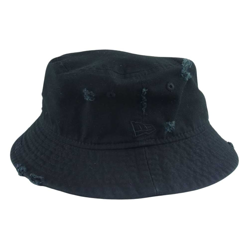LIMI feu リミフゥ LZ-H13-086-1 NEW ERA ニューエラ ダメージ加工 バケットハット ブラック系 M/L【中古】