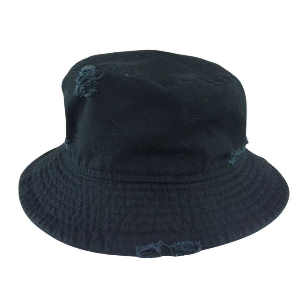 LIMI feu リミフゥ LZ-H13-086-1 NEW ERA ニューエラ ダメージ加工 バケットハット ブラック系 M/L【中古】