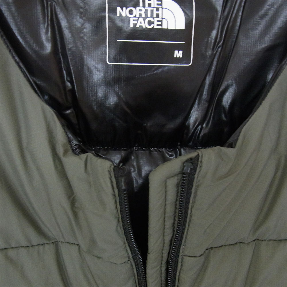 THE NORTH FACE ノースフェイス NY81813 Thunder Roundneck Jacket サンダー ラウンドネック ダウンジャケット カーディガン モスグリーン系 M【美品】【中古】