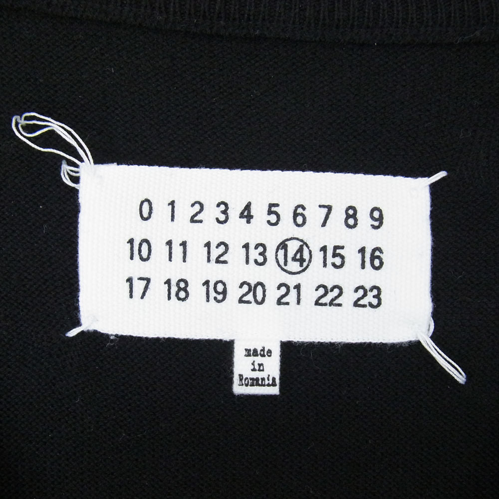 MAISON MARGIELA メゾンマルジェラ 20AW S50HA0959 ⑭ライン クルーネック エルボーパッチ ニット セーター ブラック系 S【中古】