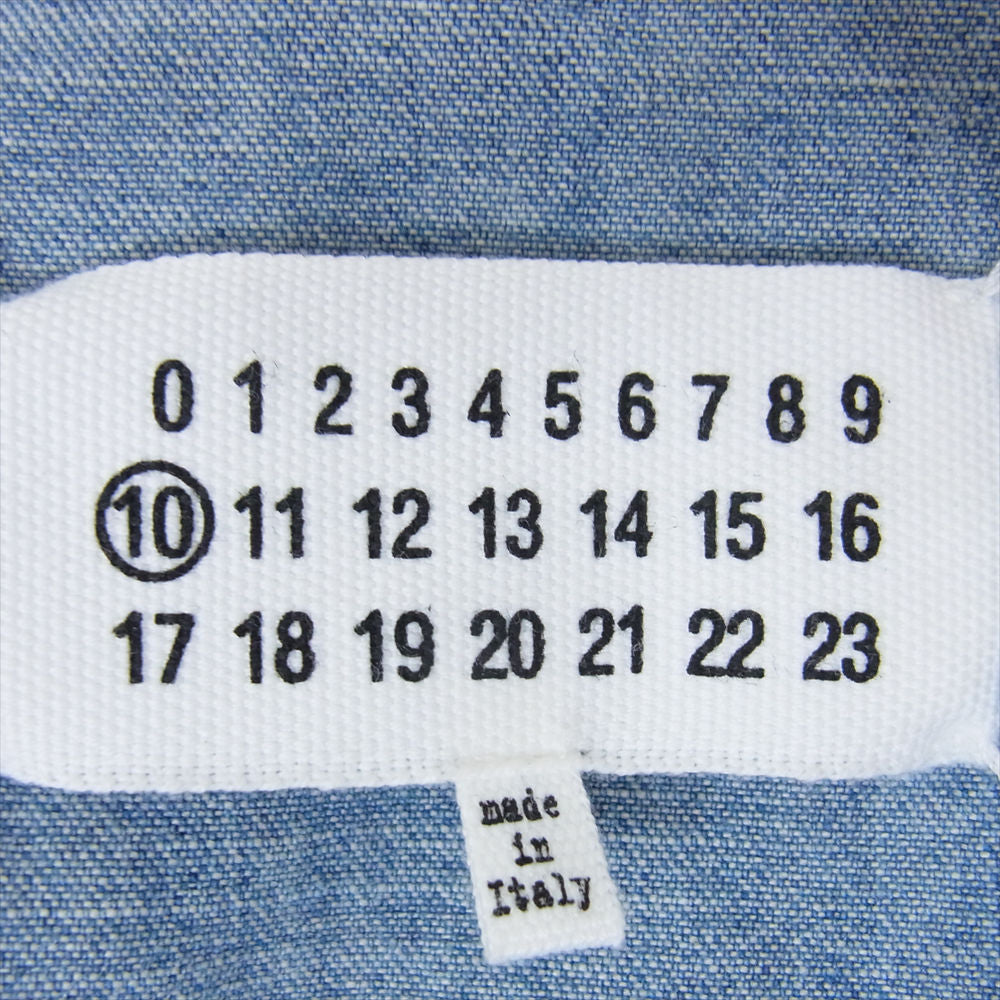MAISON MARGIELA メゾンマルジェラ 19SS S50BN0374 ⑩ライン NO COLOR DENIM JACKET ノーカラー カラーレス デニム ジャケット ライトブルー系 44【中古】