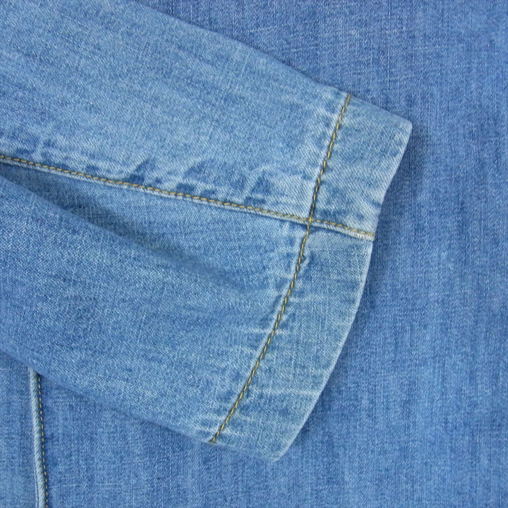 MAISON MARGIELA メゾンマルジェラ 19SS S50BN0374 ⑩ライン NO COLOR DENIM JACKET ノーカラー カラーレス デニム ジャケット ライトブルー系 44【中古】