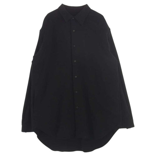 ISAMUKATAYAMA BACKLASH イサムカタヤマバックラッシュ B-SH-SR01 シルク レーヨン オーバーフィット 長袖 シャツ ブラック系 L【中古】