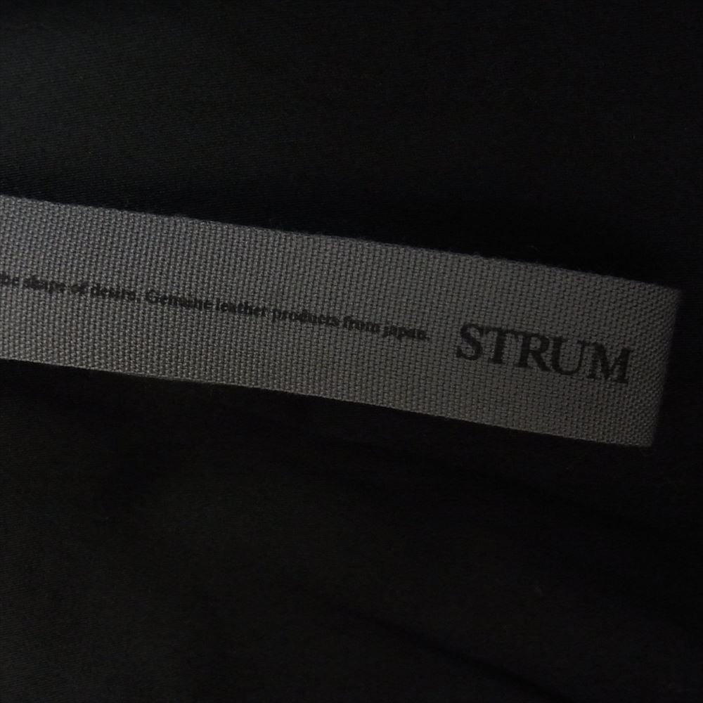 STRUM ストラム STL045-02 OIL CALF LEATHER W-ZIPPER RIDERS JKT 地生オイルカーフ レザー ダブルライダース ジャケット ブラック系 XL【中古】