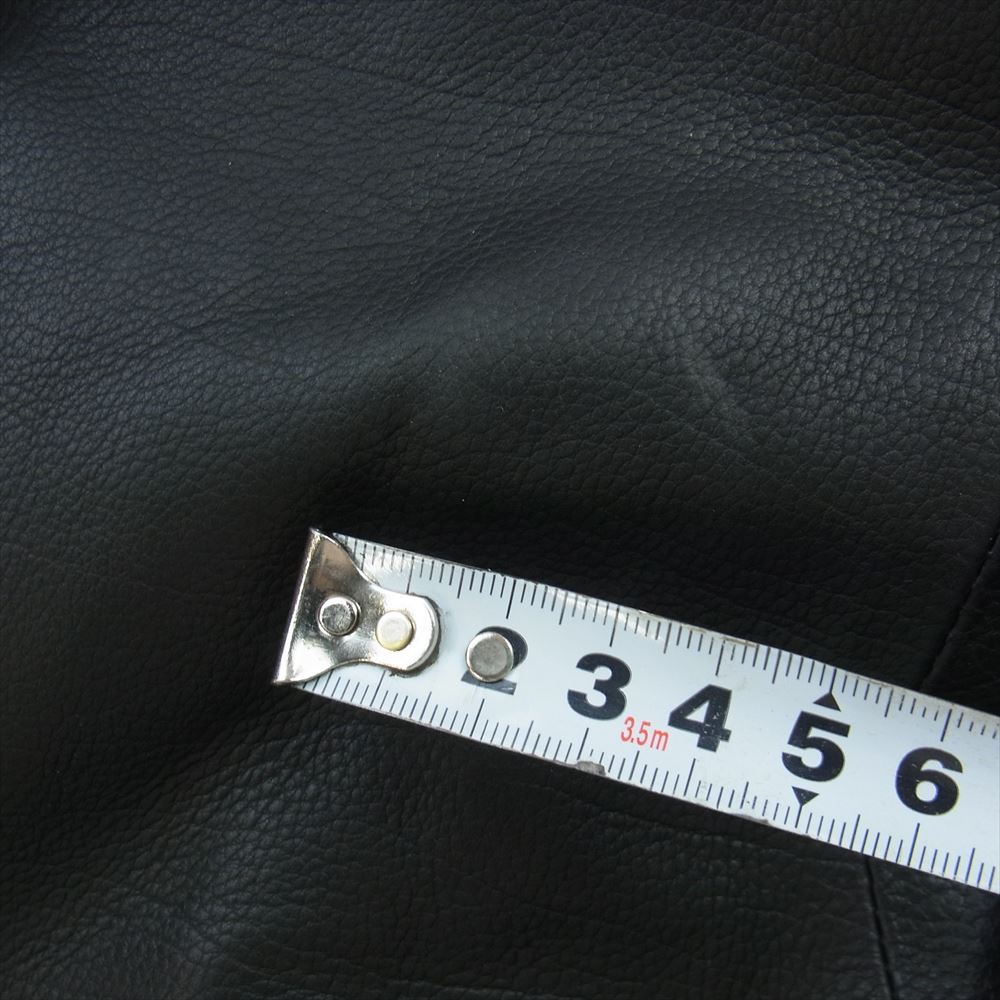 STRUM ストラム STL045-02 OIL CALF LEATHER W-ZIPPER RIDERS JKT 地生オイルカーフ レザー ダブルライダース ジャケット ブラック系 XL【中古】