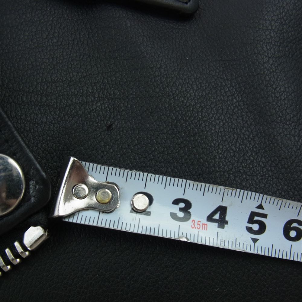 STRUM ストラム STL045-02 OIL CALF LEATHER W-ZIPPER RIDERS JKT 地生オイルカーフ レザー ダブルライダース ジャケット ブラック系 XL【中古】