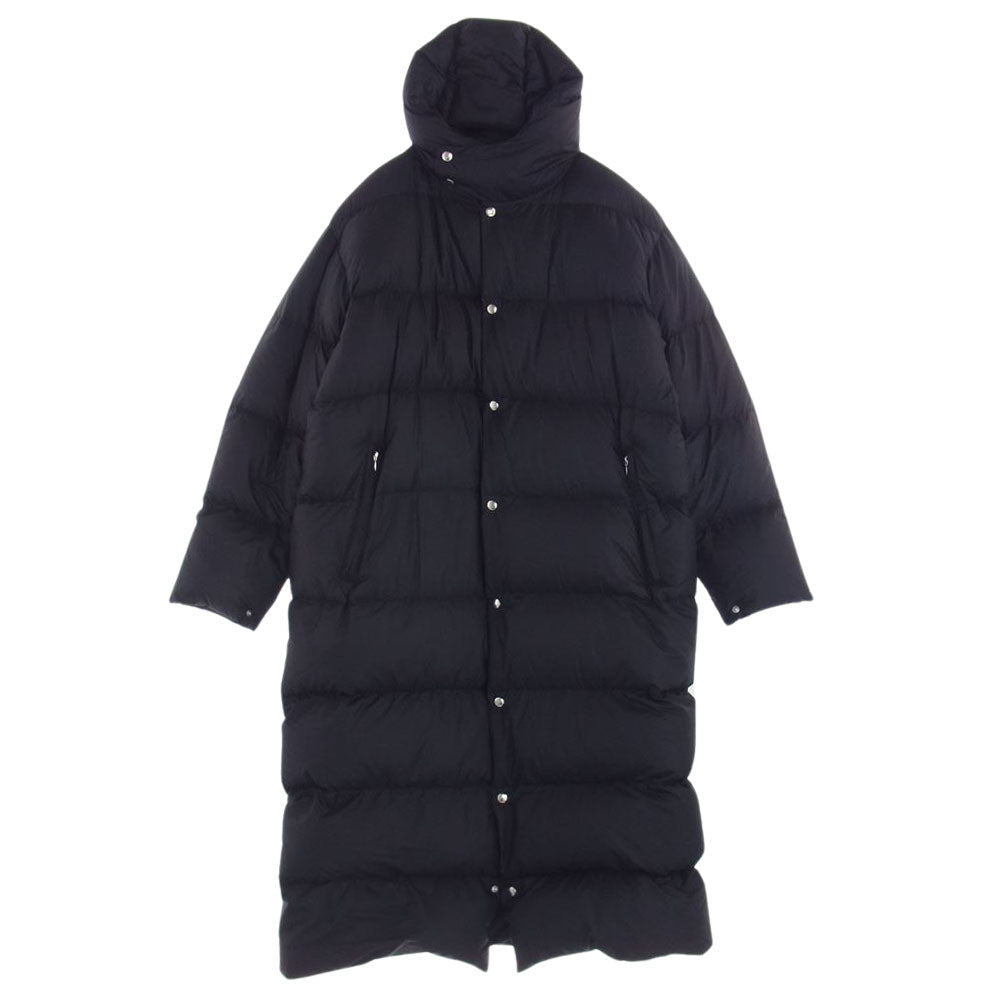 COMOLI コモリ 21AW U03-04011 ダウン フーデッド ロング コート ブラック系 F【新古品】【未使用】【中古】