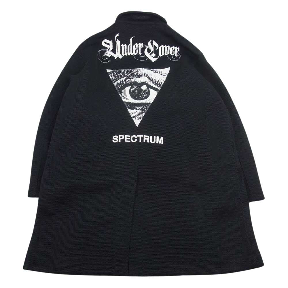 UNDERCOVER アンダーカバー 18SS UCU4302 メッシュターン ダウンカラーコート ステンカラーコート ブラック系 3【新古品】【未使用】【中古】
