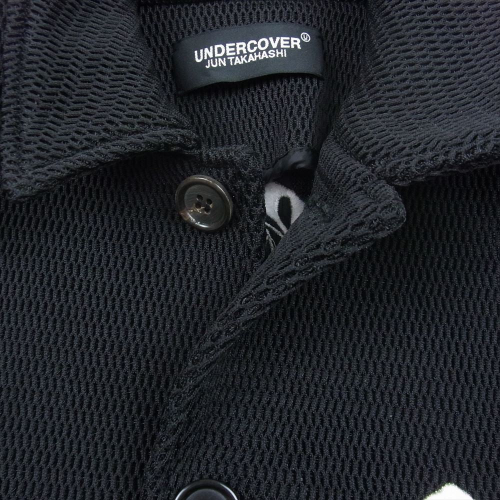 UNDERCOVER アンダーカバー 18SS UCU4302 メッシュターン ダウンカラーコート ステンカラーコート ブラック系 3【新古品】【未使用】【中古】