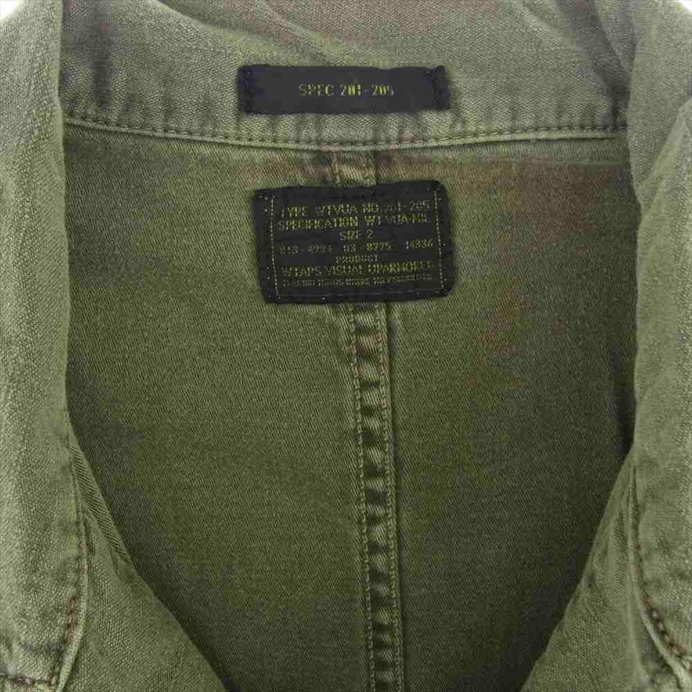 WTAPS ダブルタップス 13AW 132GWDT-SHM02 JUNGLE L/S SHIRTS ジャングル ミリタリー シャツ カーキ系 2【中古】