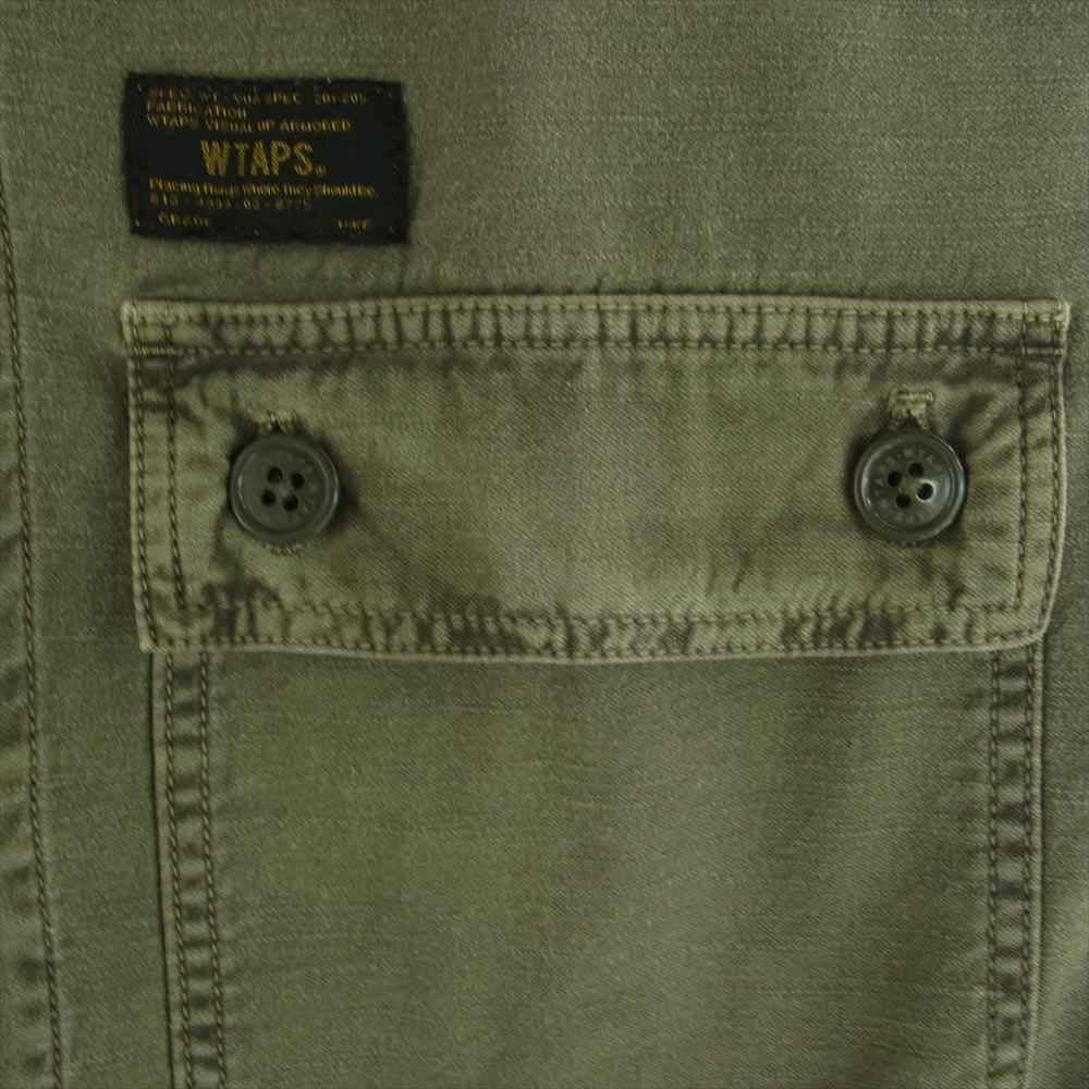 WTAPS ダブルタップス 13AW 132GWDT-SHM02 JUNGLE L/S SHIRTS ジャングル ミリタリー シャツ カーキ系 2【中古】