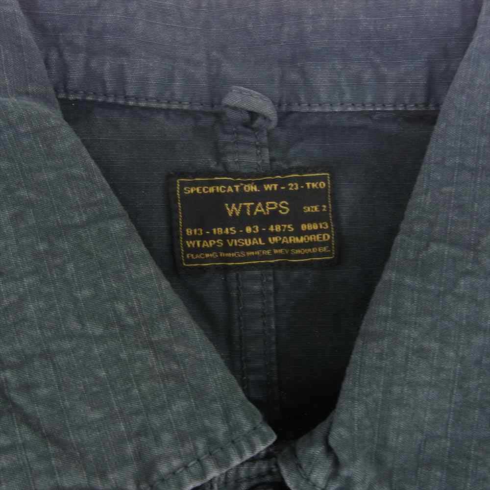 WTAPS ダブルタップス 15SS 151GWDT-SHM01 JUNGLE L/S SHIRTS ジャングル ミリタリー シャツ ネイビー ダークグレー系 2【中古】