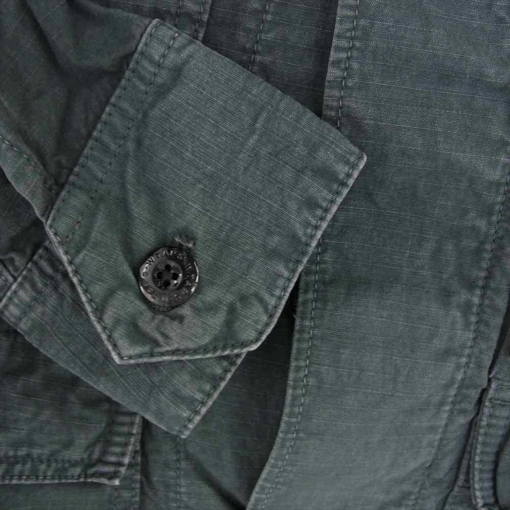 WTAPS ダブルタップス 15SS 151GWDT-SHM01 JUNGLE L/S SHIRTS ジャングル ミリタリー シャツ ネイビー ダークグレー系 2【中古】
