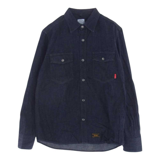 WTAPS ダブルタップス 152GWDT-SHM07 ALLMAN LS SHIRTS オールマン デニム シャツ ブルー ダークネイビー系 M【中古】